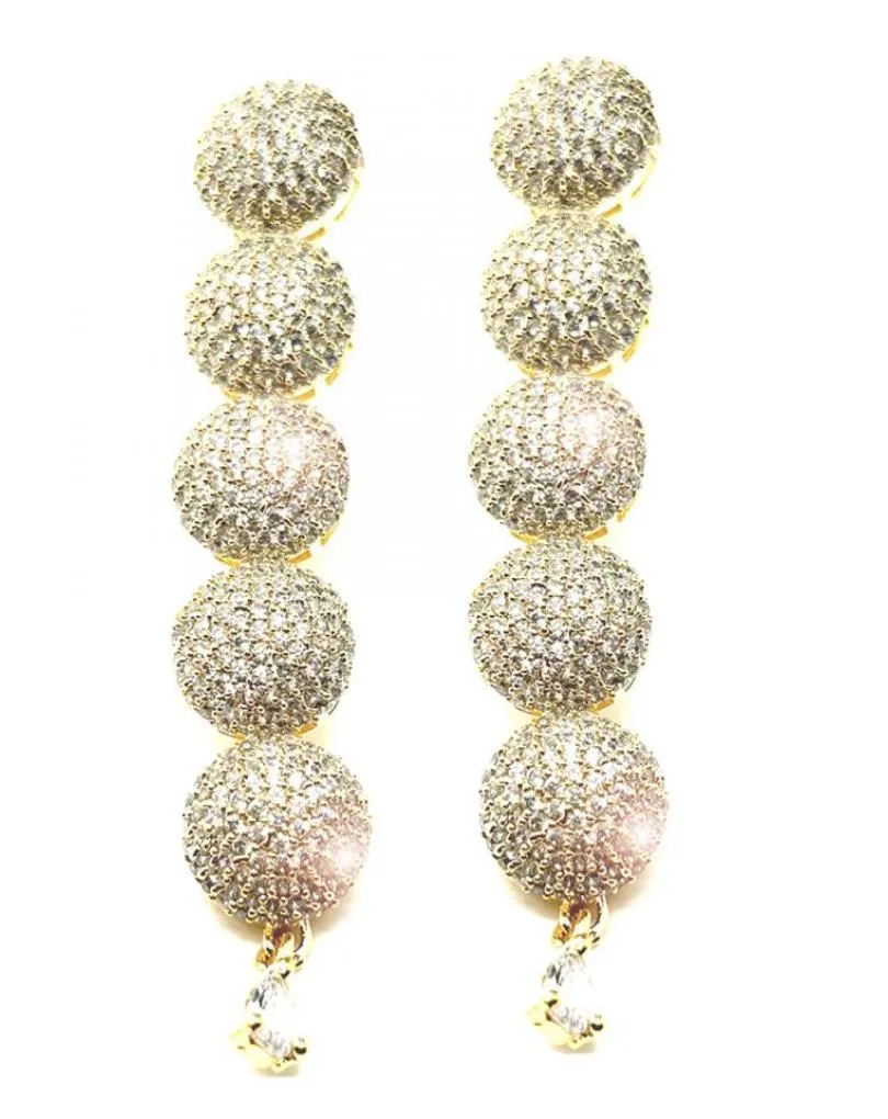 PENDIENTES LARGOS CON CIRCONITAS EXQUISITO DISEÑO PARA BODAS