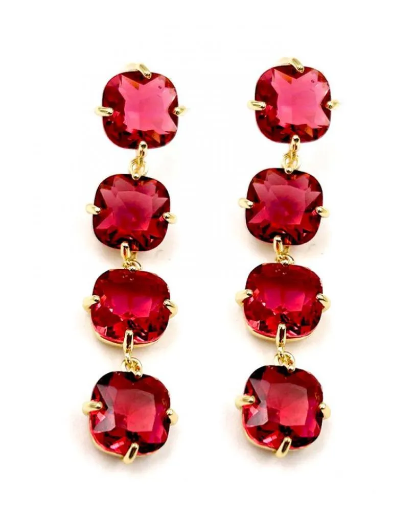 PENDIENTES LARGOS ROSAS AFRESADO MUY ELEGANTES ALTA CALIDAD PARA BODAS