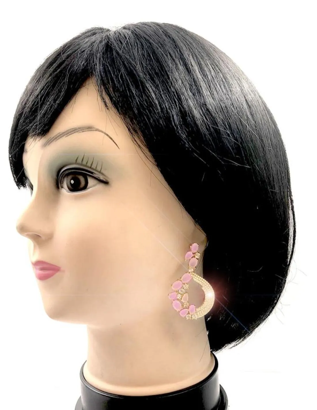 PENDIENTES PLATA LARGOS ROSAS MUY ELEGANTES ESPECIAL BODAS Y EVENTOS