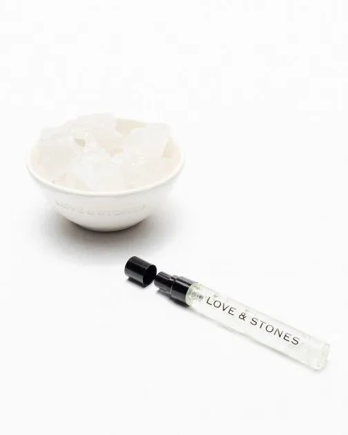 Piedras difusoras Love & Stones Raw Energy Crystal Ceramic Diffuser Blanco