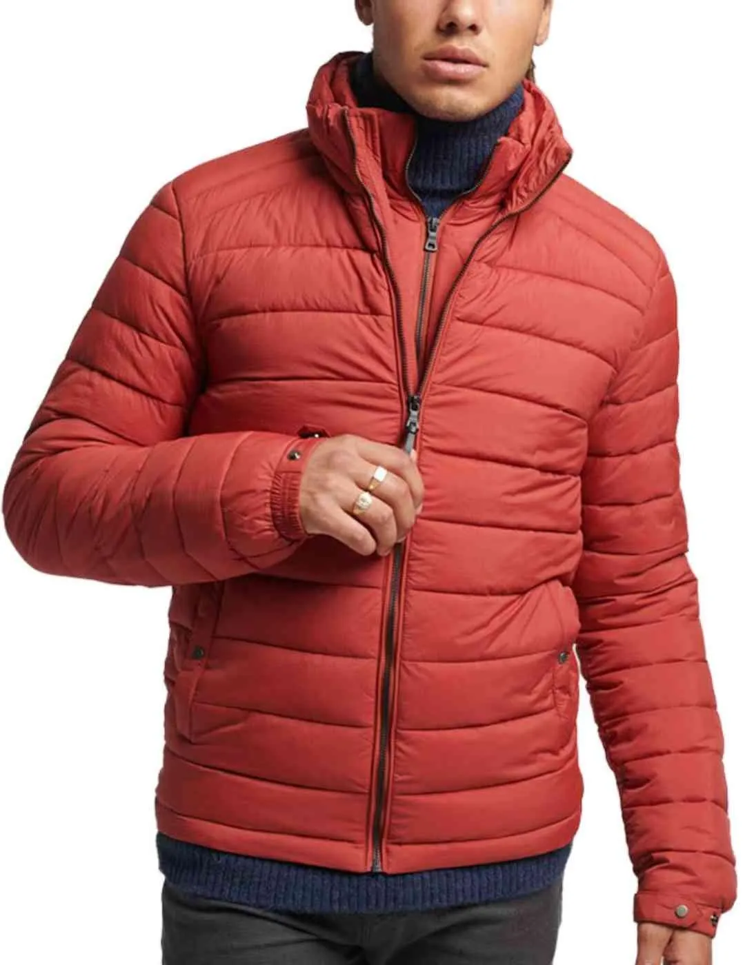 PLUMAS SUPERDRY ACOLCHADO ROJO DE HOMBREB