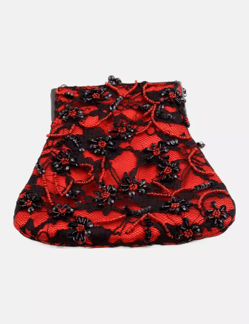 Promod Bolso de mano encaje rojo