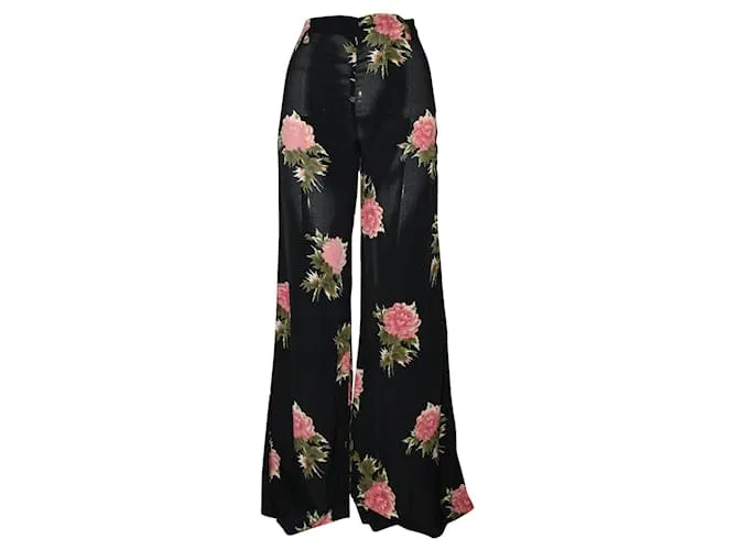 Reformation Pantalones anchos de viscosa con estampado floral 