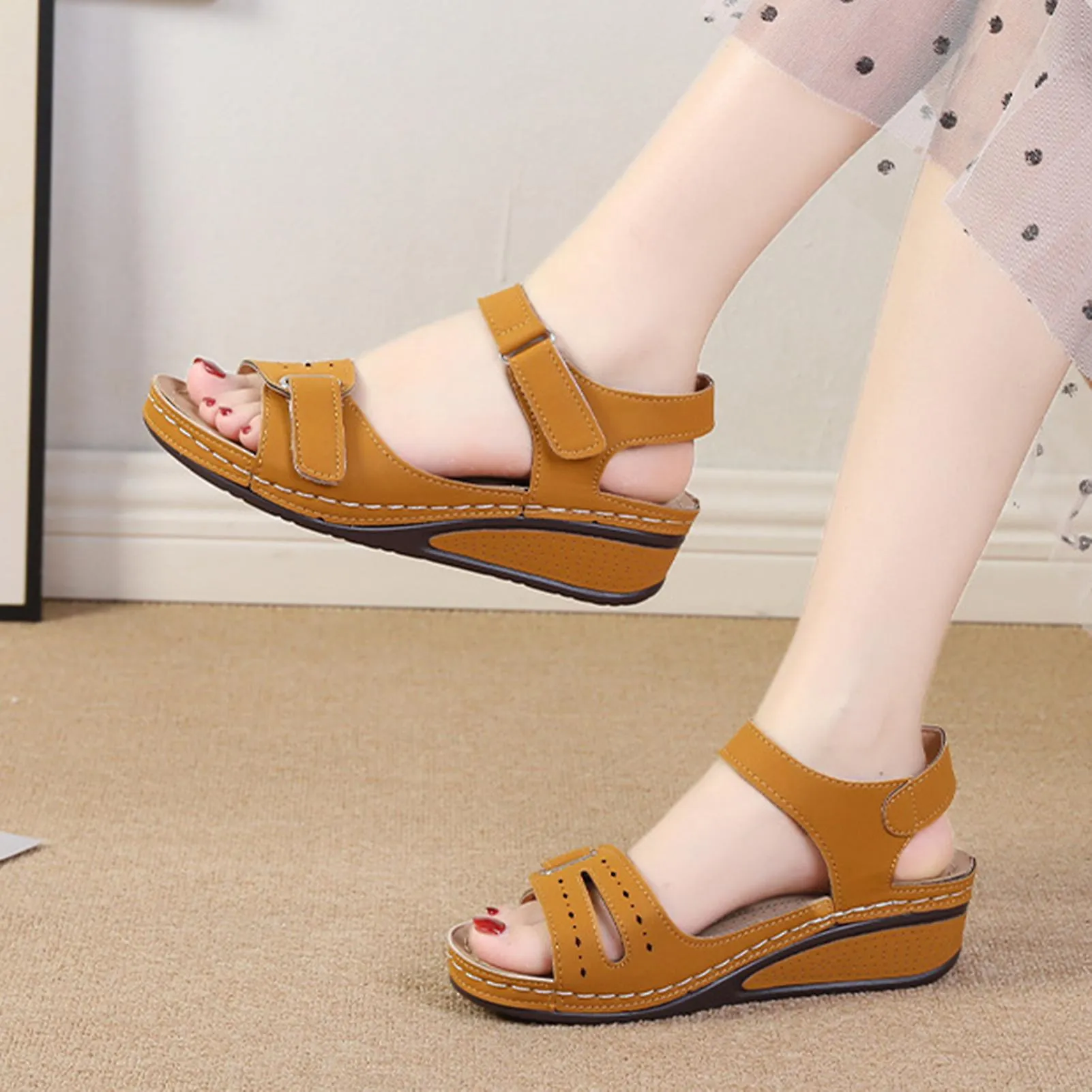 Sandalias Roma de caña baja con zapatos huecos sexys para la ceremonia de cumpleaños para adultos