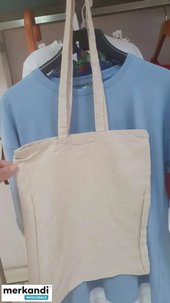 Set de bolsas de playa 100% algodón, resistentes y duraderas con acabado natural, asas de 70 cm de largo