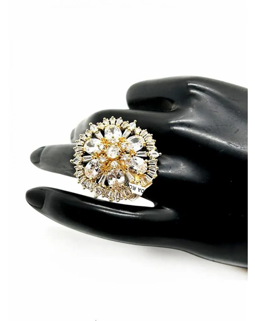 SORTIJAS ELEGANTES PARA BODAS ANILLO DE ROSETON CON CIRCON