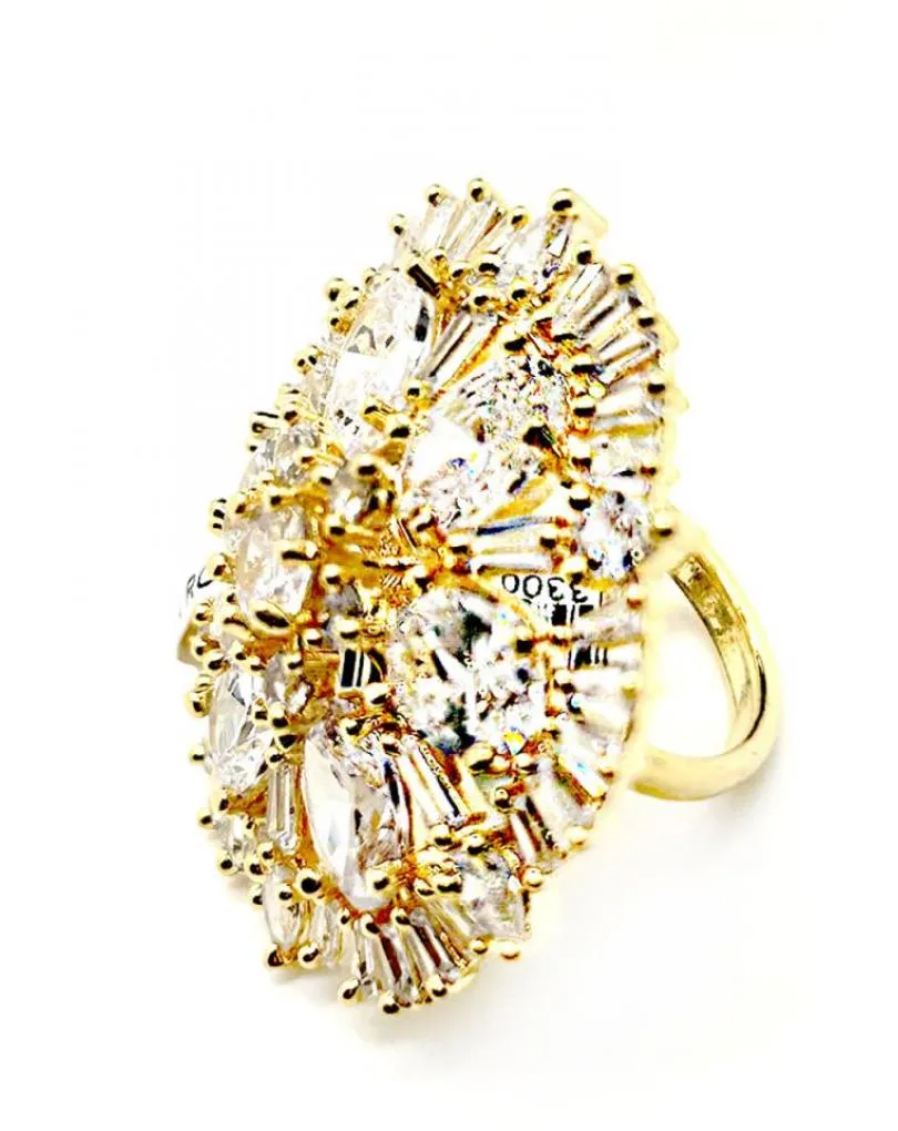 SORTIJAS ELEGANTES PARA BODAS ANILLO DE ROSETON CON CIRCON