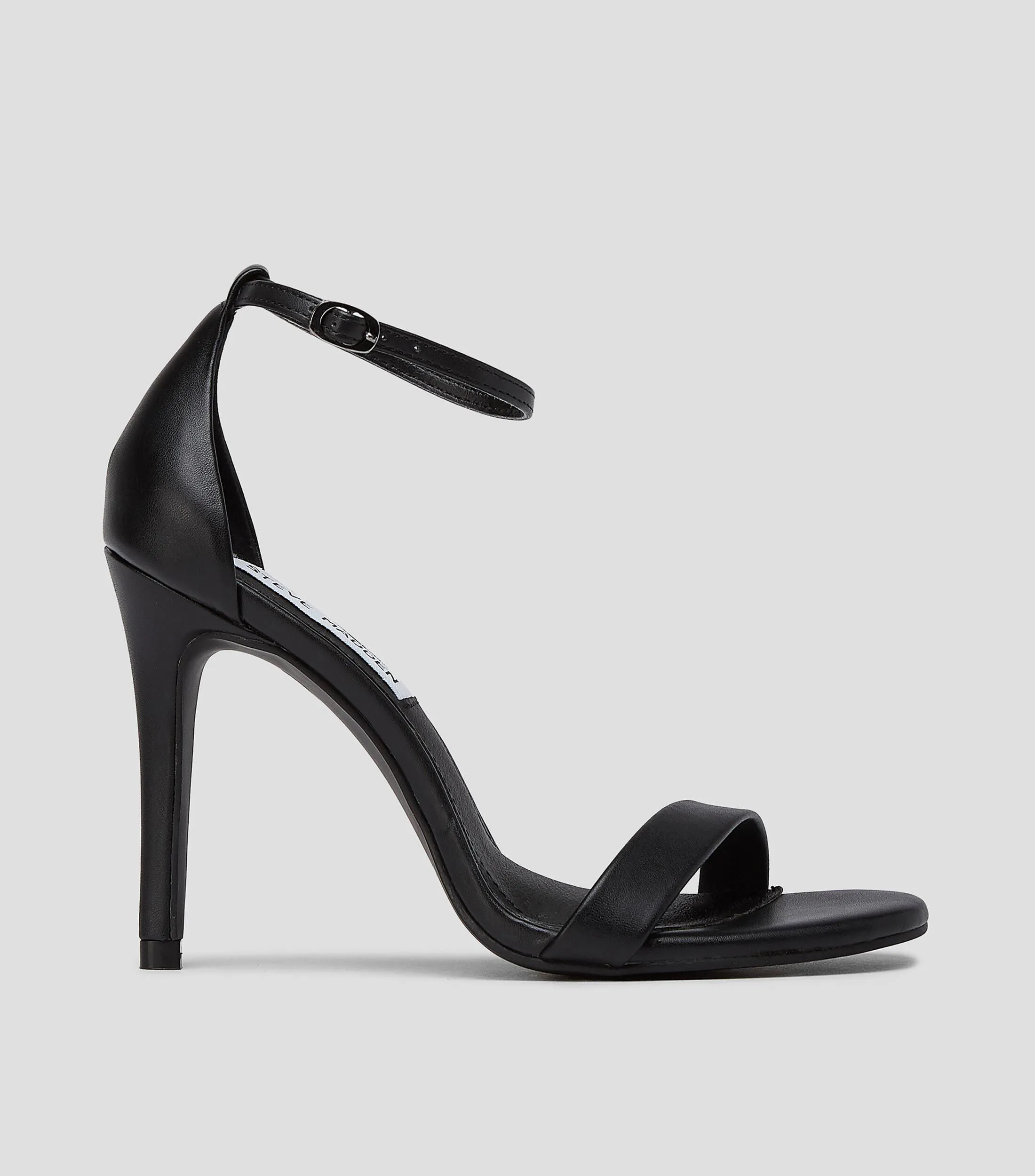 Steve Madden Sandalias negras con tacón alto de aguja Stecy Mujer