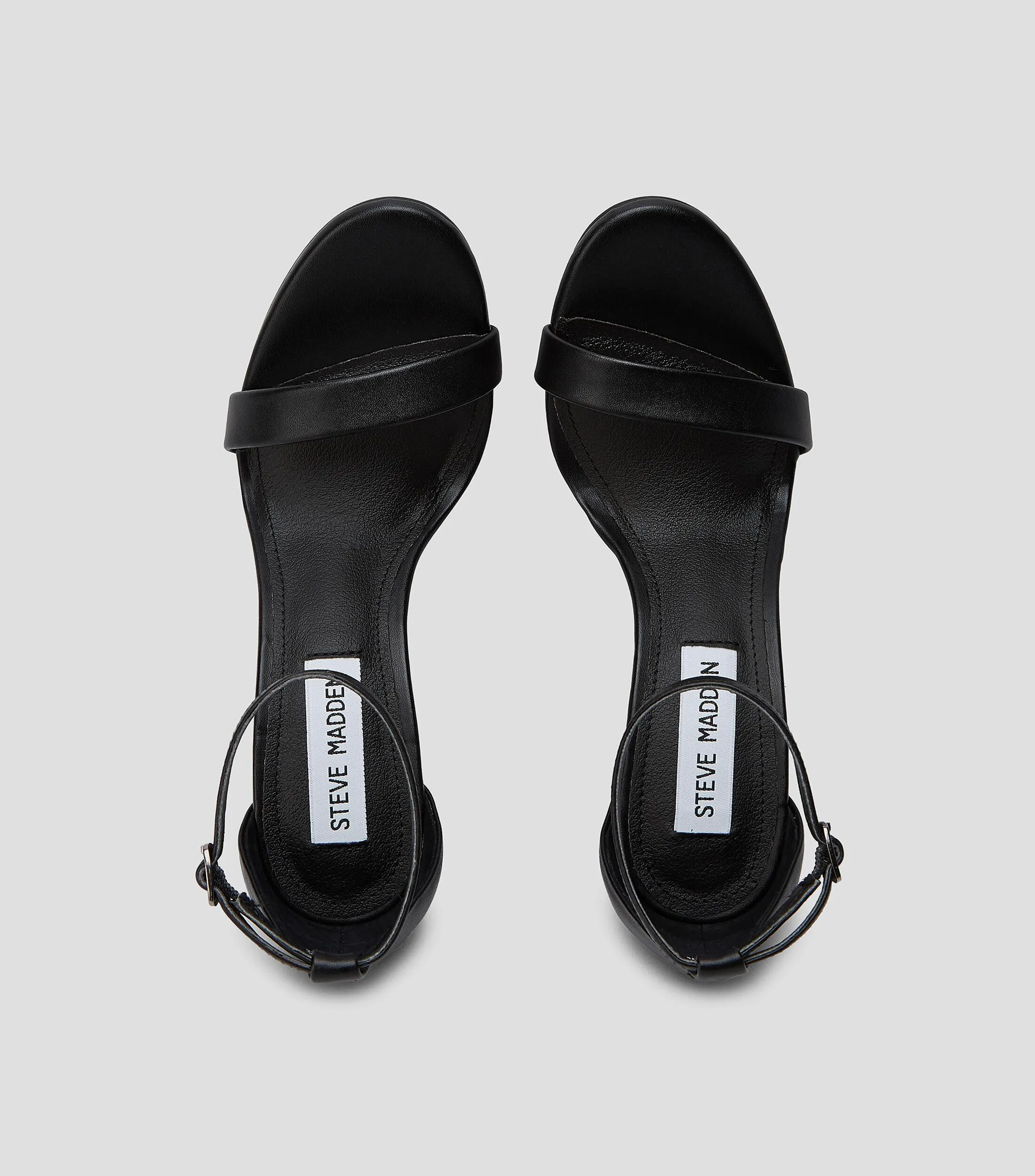 Steve Madden Sandalias negras con tacón alto de aguja Stecy Mujer