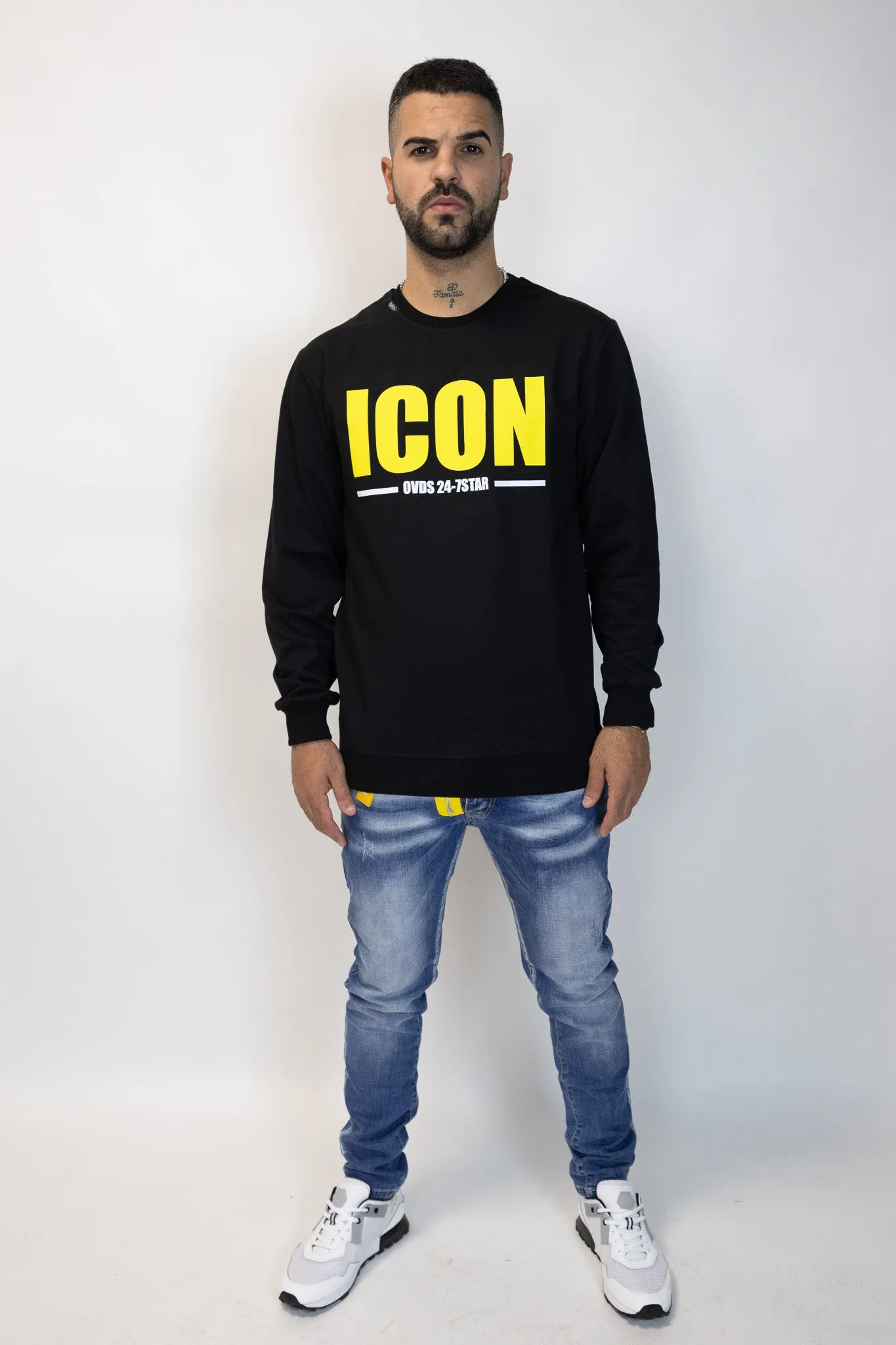 SUDADERA OVDS  21087STAR NEGRO
