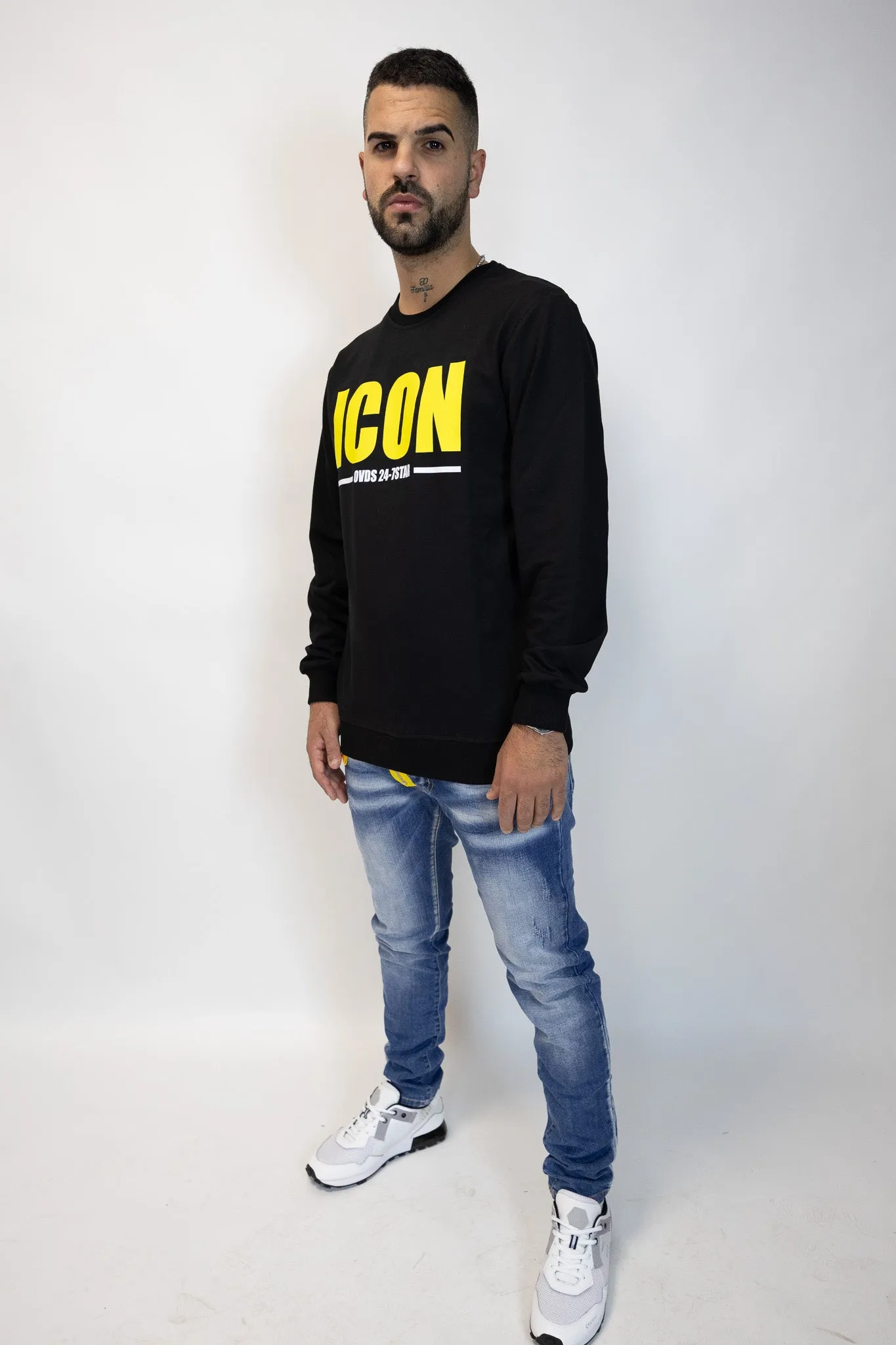 SUDADERA OVDS  21087STAR NEGRO