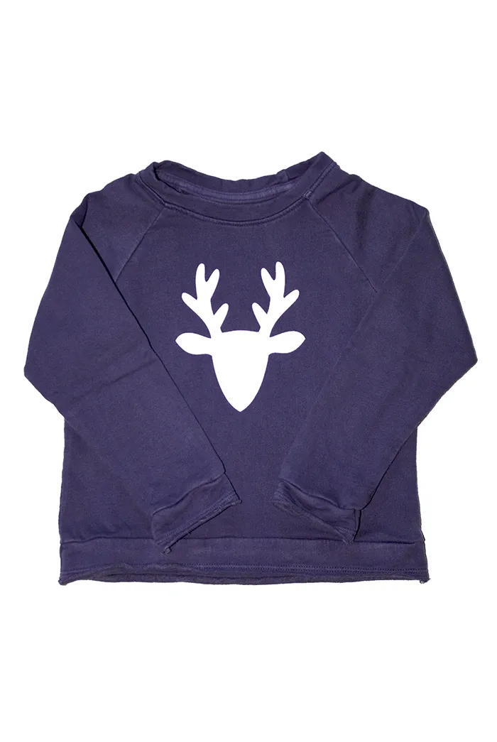 Sudadera Reno «Rodolfo» Niño/a Azul (Disponible también para adultos)