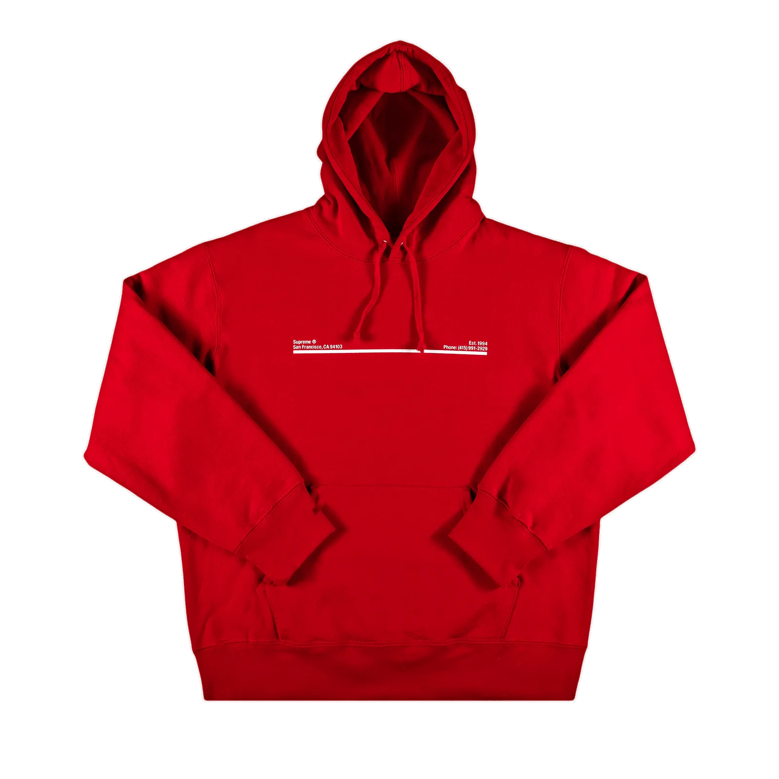 SUPREME SHOP HOODED SWEATSHIRT  SAN FRANCISCO