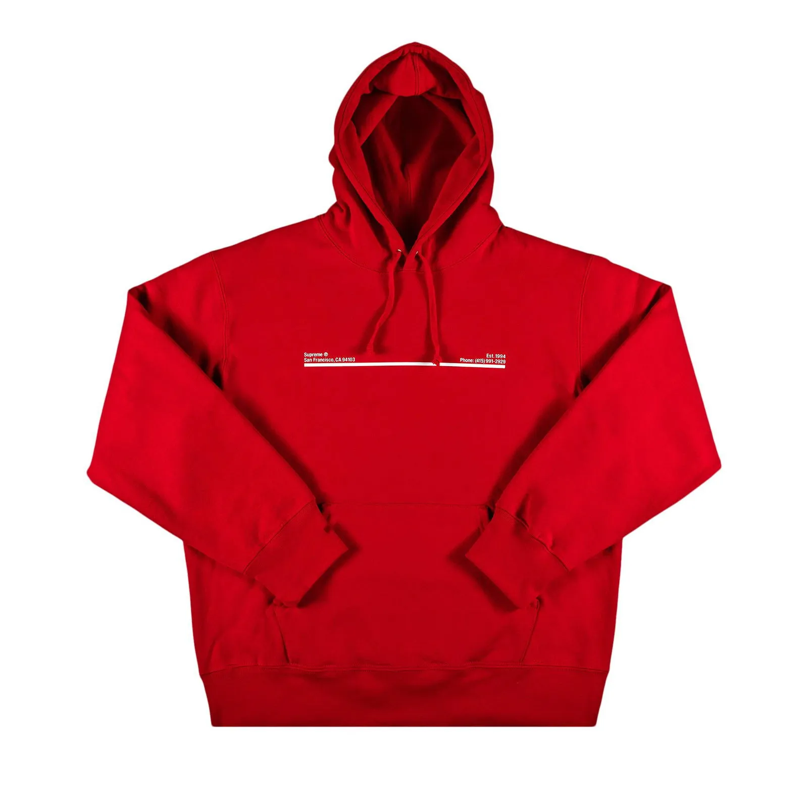 SUPREME SHOP HOODED SWEATSHIRT  SAN FRANCISCO