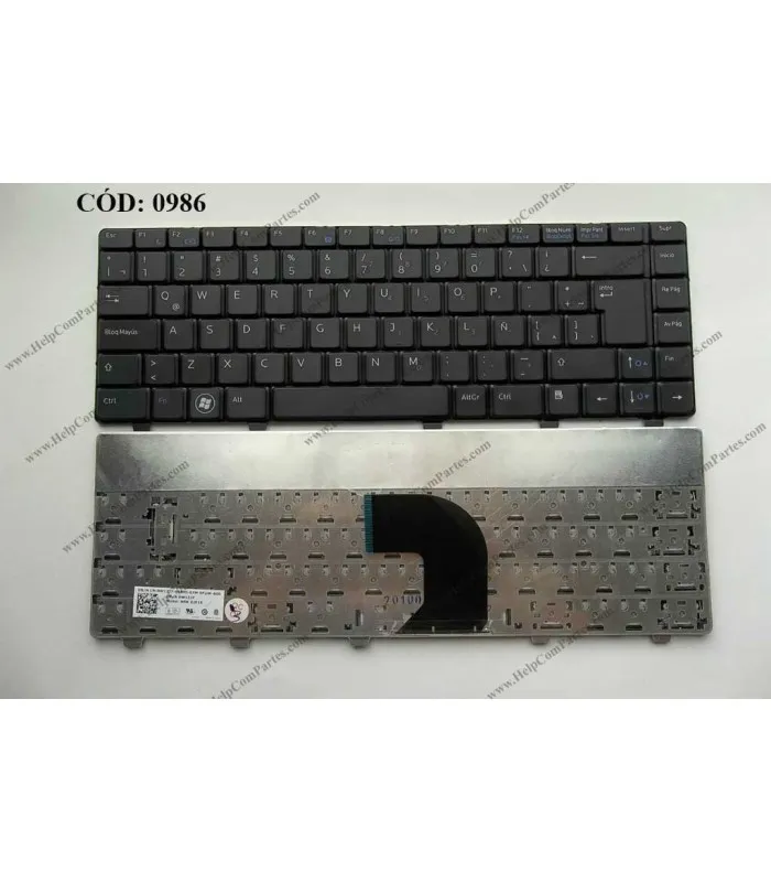 TECLADO DELL VOSTRO 3300 3400 3500 DV2000 V3200 V3300 V3700 V3400 V3000 V3500 V3100 V3600 SIN MARCO 0Y5VW1 BK US ORIG.