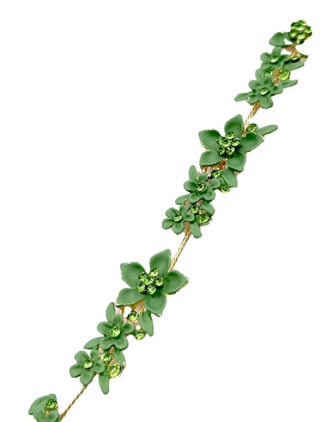 TOCADOS VERDES DIADEMAS ELEGANTES CON FLORECITAS PARA BODAS Y EVENTOS