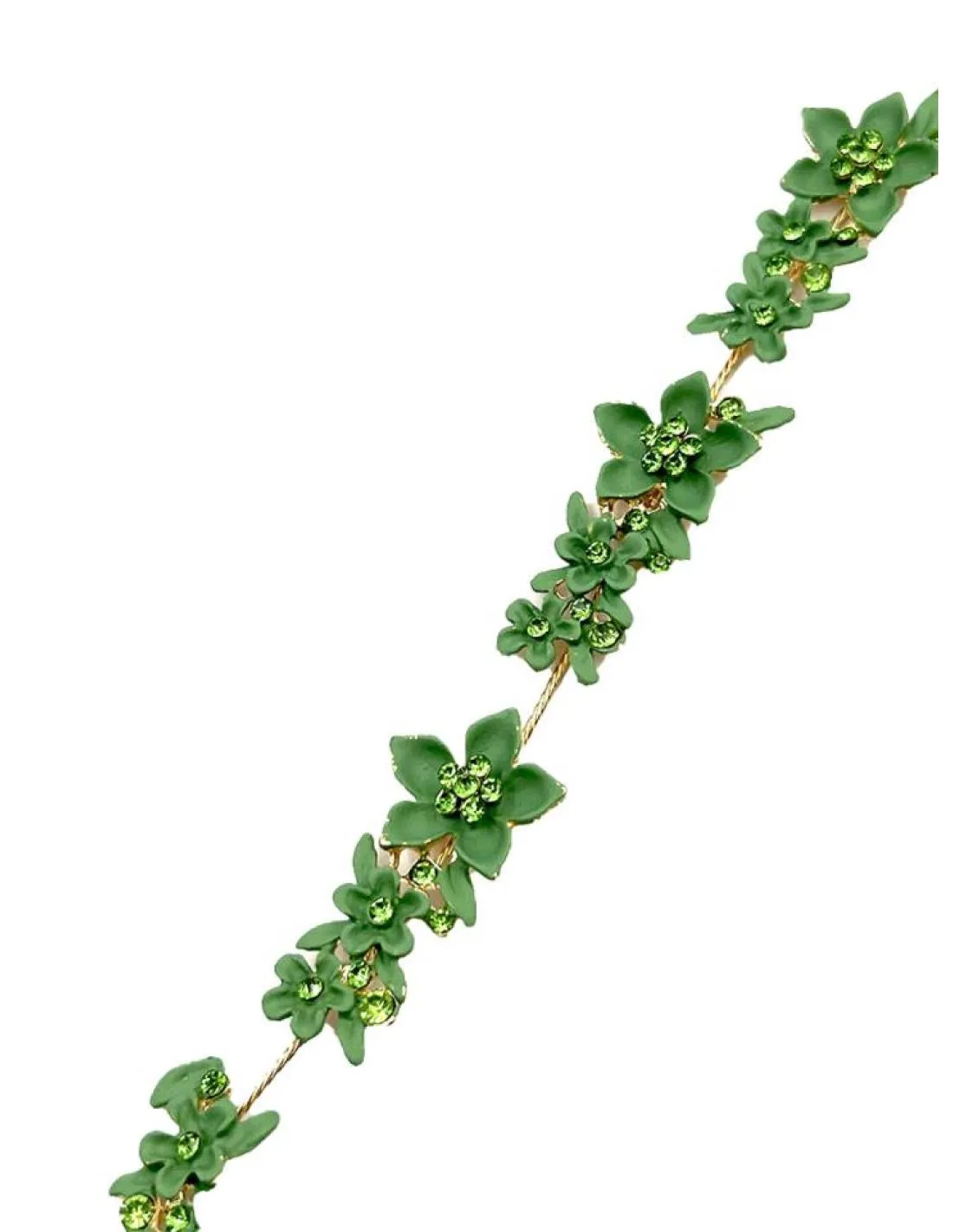 TOCADOS VERDES DIADEMAS ELEGANTES CON FLORECITAS PARA BODAS Y EVENTOS