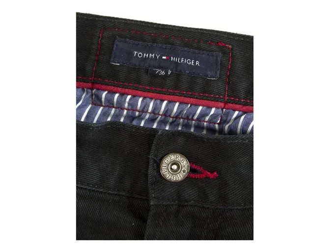 Tommy Hilfiger Madison Algodón negro Hombres Pantalones casuales Pantalones Talla 36 / 38 