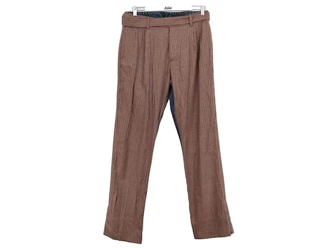 Unravel Project Pantalones anchos de lana Castaño 