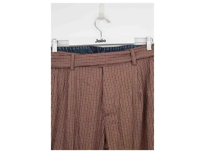 Unravel Project Pantalones anchos de lana Castaño 