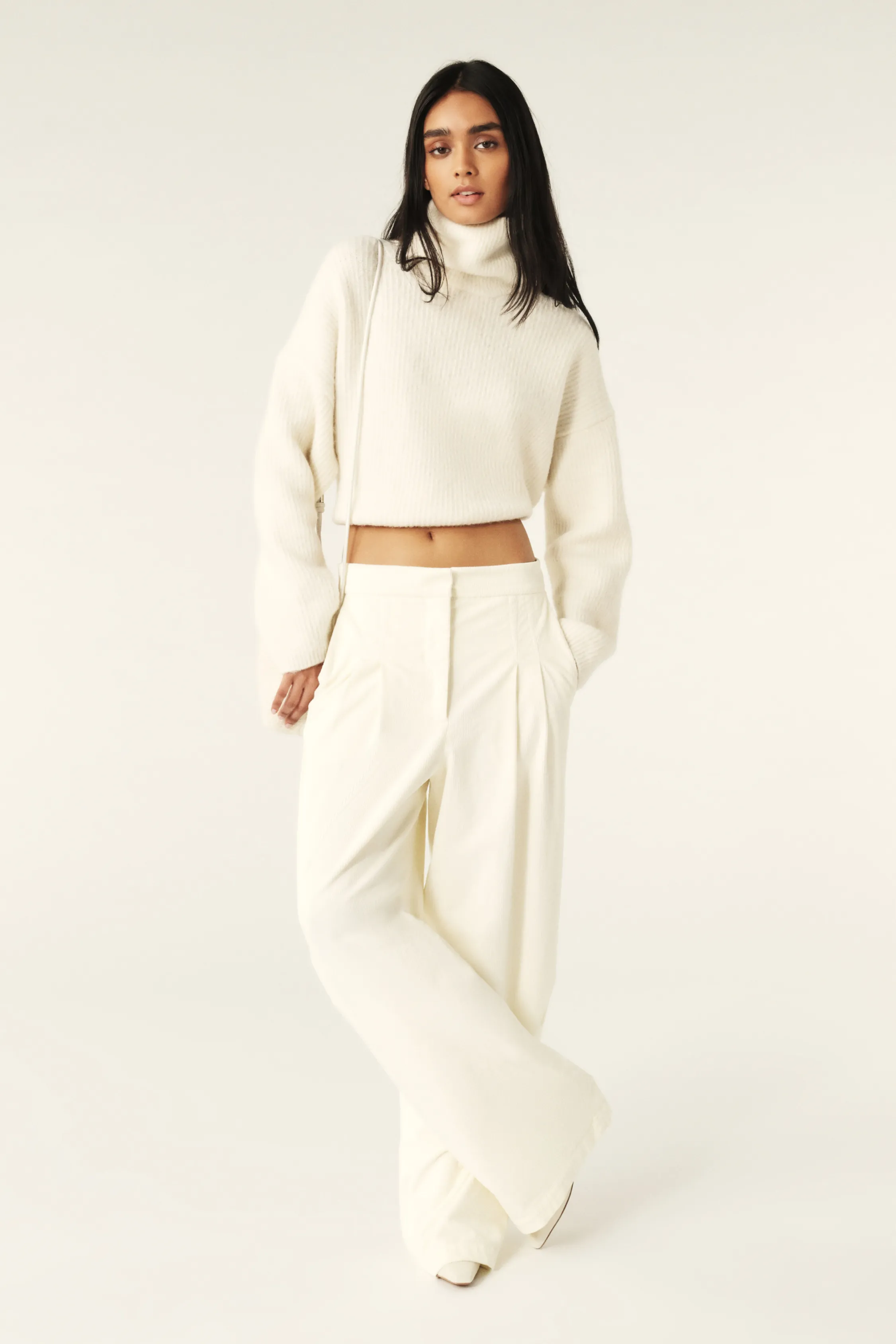 VEDWIN pantalones anchos de terciopelo