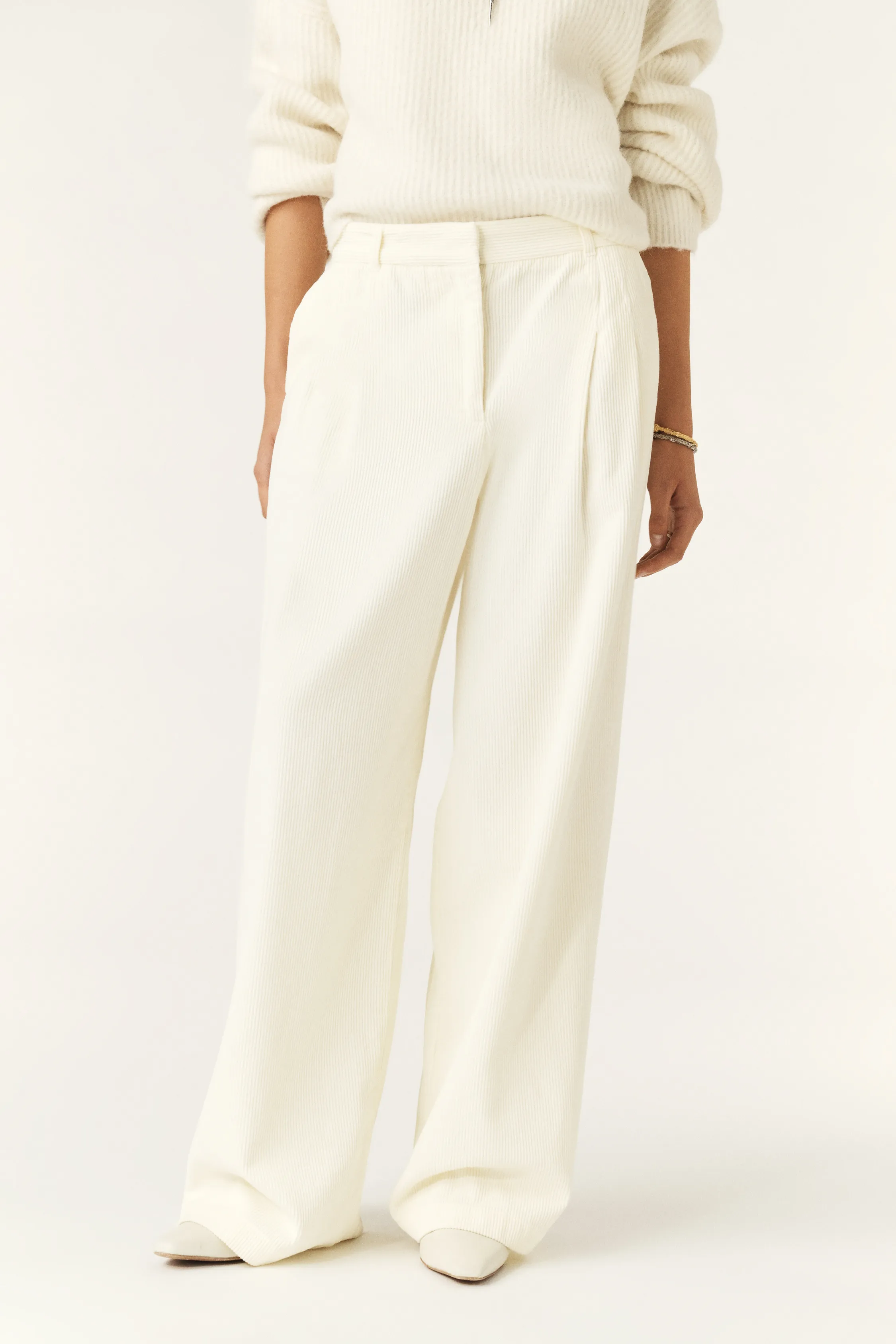 VEDWIN pantalones anchos de terciopelo