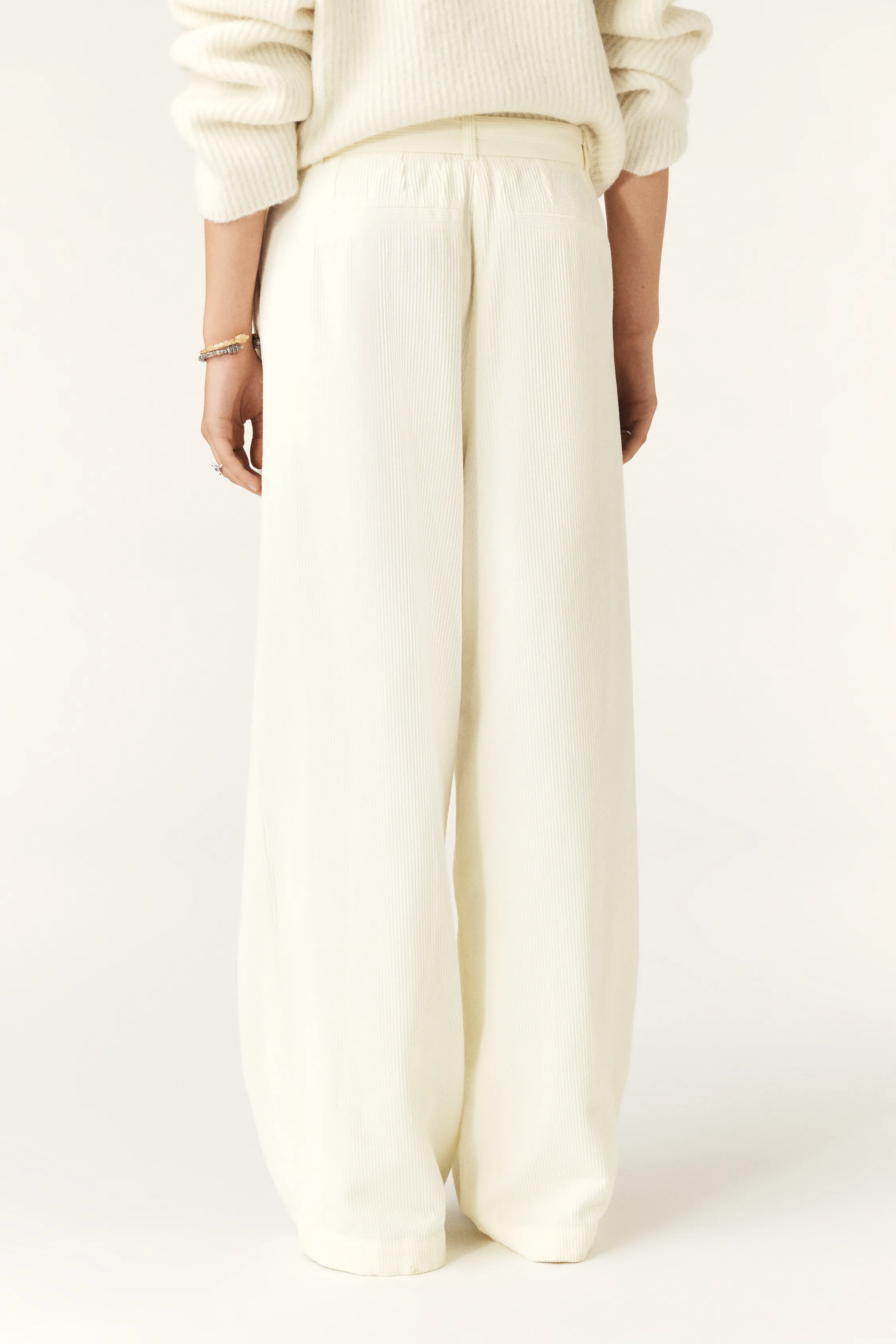 VEDWIN pantalones anchos de terciopelo