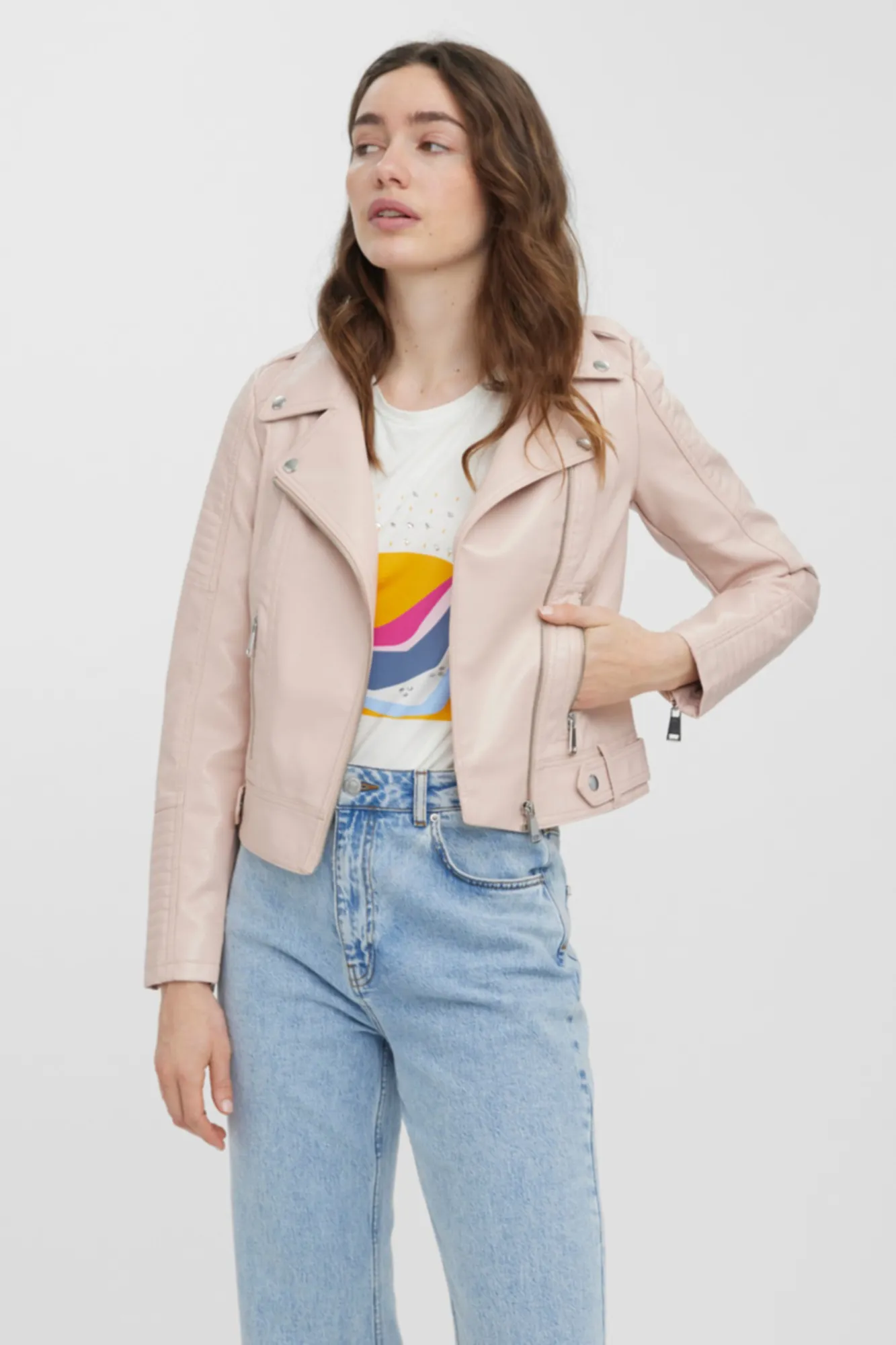 Vero Moda Cazadora efecto piel