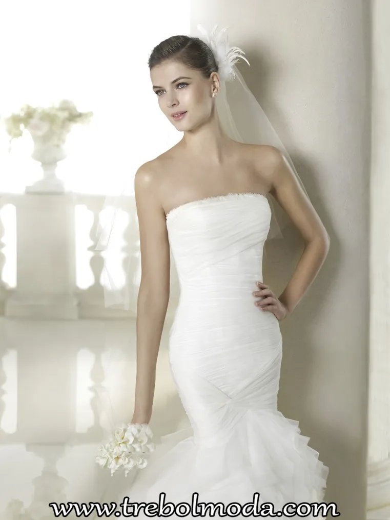 Vestido de novia palabra de honor