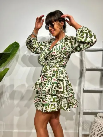 Vestido Estampado Volantes MOCASSA