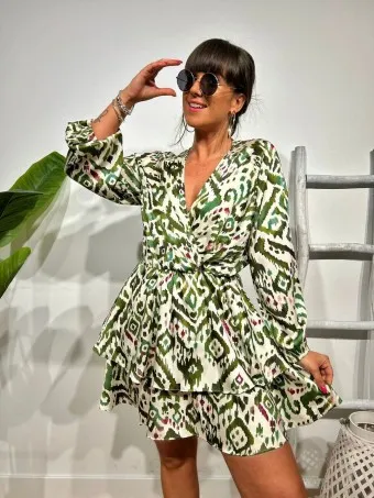 Vestido Estampado Volantes MOCASSA