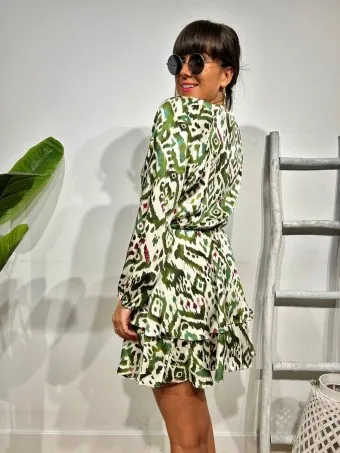 Vestido Estampado Volantes MOCASSA