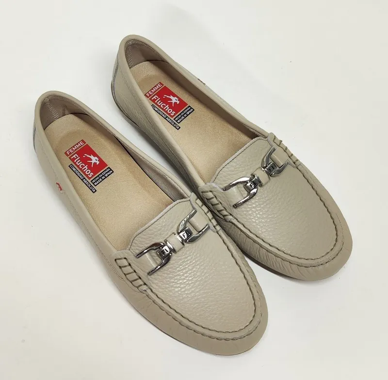Zapatos Fluchos 0804 piel beig