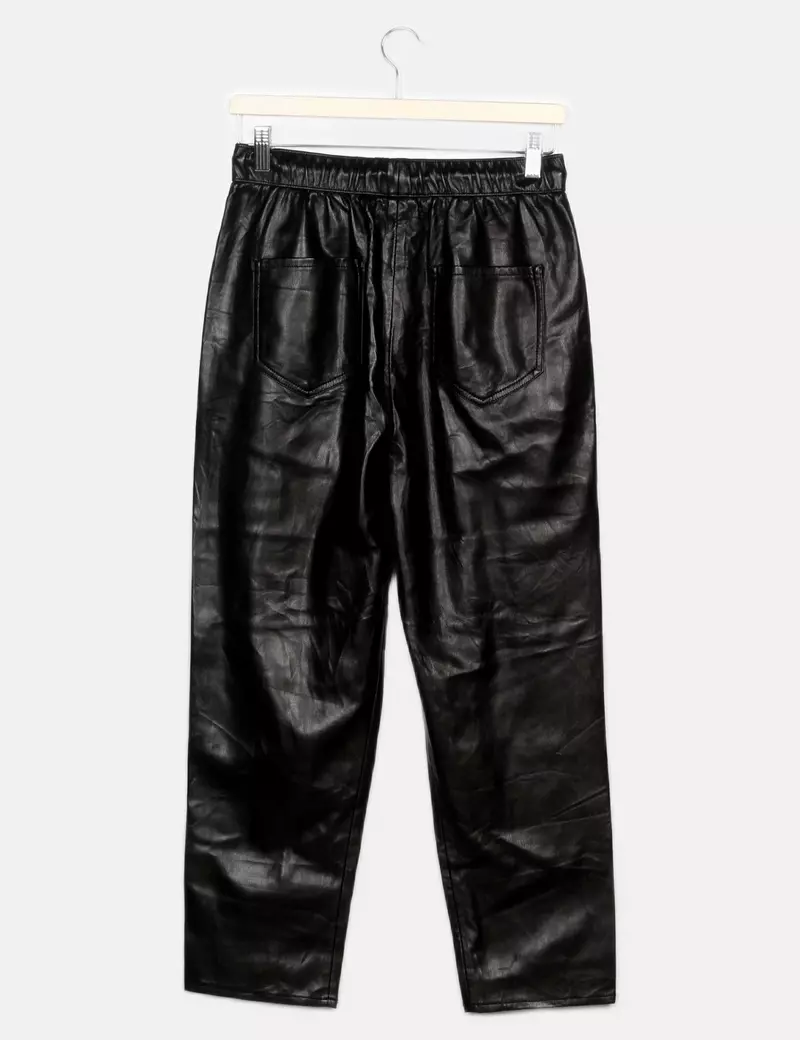Zara Pantalones de chándal y joggers Anchos Polipiel