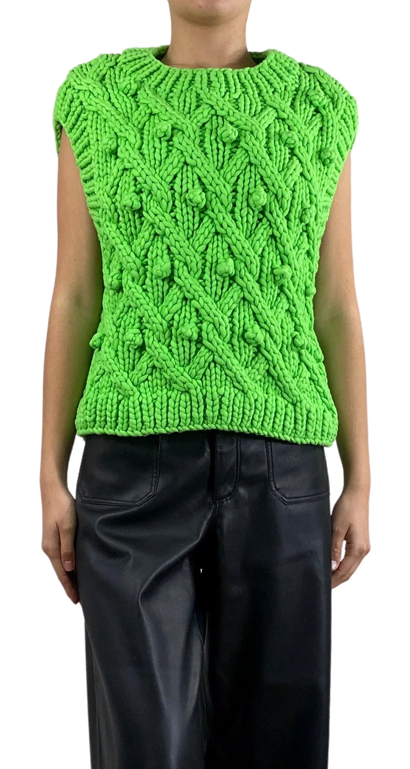 ZARA Sweater Verde Tejido