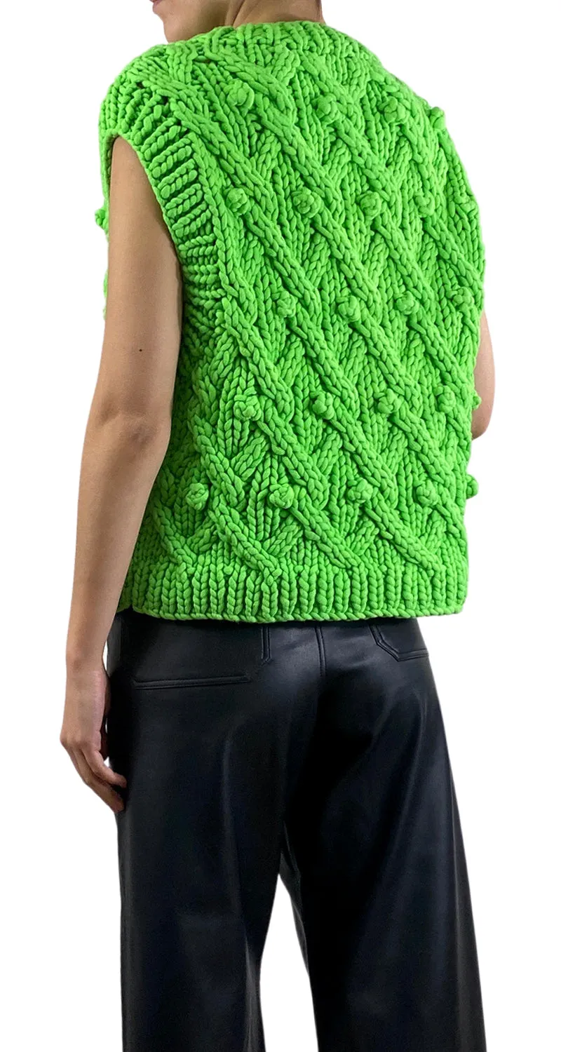 ZARA Sweater Verde Tejido
